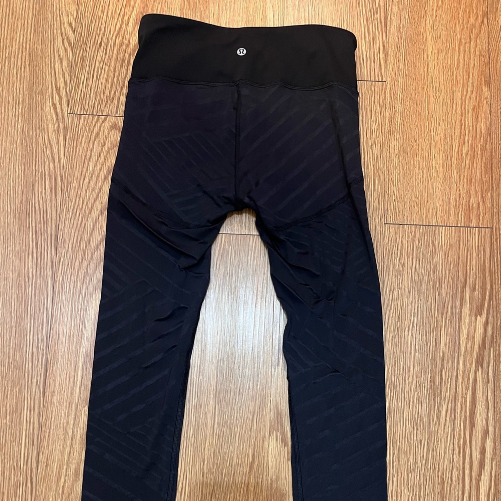Lululemon Athletica Black Striped Leggings